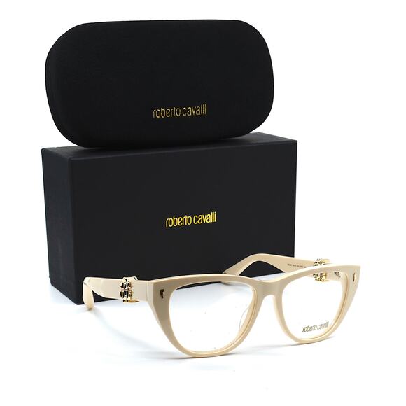 NEW ROBERTO CAVALLI VRC045 09X7 IVORY AUTHENTIC EYEGLASSES FRAME - Picture 1 of 14